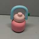 CHAKO LAB Water Bottle with Straw and Carry Handle | Wide Mouth vacuum insulated stainless steel Bottles | Reusable, leak-proof and BPA-free | 33oz(Pink&Red)