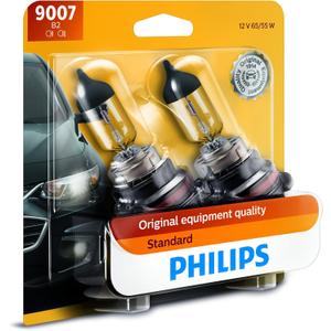 Philips Automotive Lighting 9007B2 Standard Halogen Replacement Headlight Bulb, 2 Pack