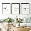 Heiple This is Us Wall Decor 11"x14" Framed Wooden Wall Sign for Home Decor Farmhouse Vintage Rustic Living Room Minimalist Family Wall Art (Black)