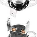 uxcell KSD301 Thermostat 80C/176F 10A N.C Adjust Snap Disc Temperature Switch for Microwave,Oven,Coffee Maker 2pcs,Bakelite Material