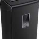 Bonsaii 10-Sheet Home Shredder, Cross-Cut Paper Shredder, Shreds Credit Cards/Staples/Clips, Small Office Shredder Machine with 21L Wastebasket & Transparent Window, Black