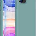 Miracase Designed for iPhone 11 Phone Case, with Screen Protector, Liquid Silicone Gel Rubber Full Body Drop Protection Shockproof Cover Phone Case for iPhone 11 6.1 inch, Midnight Green