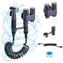 Peisaluo Handheld Toilet Bidet Sprayer for Toilet, Muslim Shower Bidet Toilet Hose Sprayer Kit, Jet Spray Bidet Attachment Connected to Faucet for Cloth Diaper Care and Feminine Wash (Black)