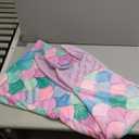 Mermaid Tail Blanket for Kids Soft Wearable Blankets Super Plush Flannel Sleeping Snuggle Blanket Gifts for Girls 4~12 Year (Purple)