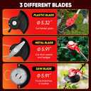 SakerPlus 24V Cordless Weed Wacker, Electric Grass Trimmer