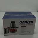 GANIZA Food Processors, Electric Food Chopper with Meat Grinder & Vegetable Chopper - 2 Bowls (8 Cup+8 Cup) with Powerful 450W Copper Motor - Includes 2 Sets of Bi-Level Blades for Fruits/Meat/Nuts (Black)