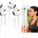 2 Packs USB C Headphones for iPhone 17 16 Earbuds with Mic & Volume Control HiFi Stereo Type C Earphones for iPhone 17 16 15 Pro Max, for Galaxy S23/S22/S21/S20/Ultra Note 10/20, for Pixel 7/6/6a/5/4