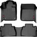 Rough Country All Weather Floor Mats for Toyota Tundra CrewMax (2014-2021) - Non-Slip Waterproof Flexible Floor Mat, Front & Rear Set
