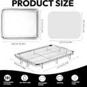 18.7" X 12.8" Extra Large Air Fryer Basket for Oven, Oven Air Fryer Basket and Tray Set With 30PCS Parchment Papers, Stainless Steel Air Fryer Pan and Crisper Tray for Frying Baking