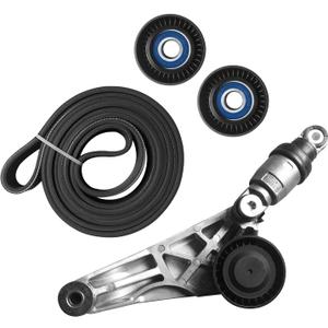 4627038AA-KIT Drive Belt Idler Pulley Tensioner Kit Replacement for Jeep Wrangler JK Unlimited 3.6L 2012-2018, 4627038AA