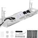 Under Desk Cable Management Box 25.3 Inch  Clamp-Mounted Cable Organizer Tray, Large Cord Management Box for Office & Home, Wire Organizer Under Desk Storage, White