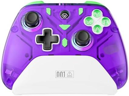 PC Controller, PC Wireless Gaming Controller with Charging Dock, Hall Effect Joystick & Trigger PC Gaming Controller for PC/Windows/Switch/Steam Deck/iOS/Android, 1000Hz Polling Rate & Six-Axis Gyro