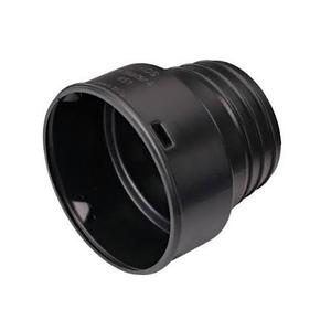 NDS 451 HDPE Corrugated Adapter for Spigot X 4 inch Corrugated Hub Connections, for use with 4 inch Drain Pipes & Fittings, Black