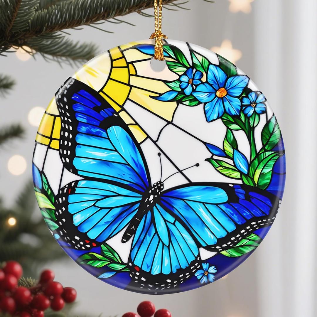 Christmas Ornaments, Butterfly Ornament, Christmas Tree Decorations, Holiday Decorations, Holiday Ornaments, Butterfly Lover Gifts, Holiday Party Gifts, and Xmas Gift Ideas