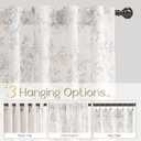 Vintage Floral Curtains 84 inch Length 2 Panels Set for Living Room Grey and Cream Printed Curtains Back Tab Neutral Farmhouse Bedroom Curtains Cottage Style Pretty Flower Patterned Linen Drapes, Grey Floral Pattern, 52"W x 84"L
