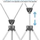 USCNC X Banner Stand Adjustable Fit Banner 23 x 63 to 32 x 78 Inch, Portable Travel Bag, Bigger, More Adaptable Advertising, Stores, Tradeshow, Restaurant, Event, Birthday & Party (1 Pack)