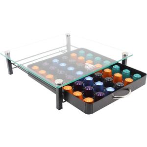 Flagship Pod Holder Drawer for Nespresso Capsule Holder Original Pod Holder Drawer Glass (42 Originalline Pods)