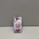 Jusy Magnetic Stained Glass Floral Case for iPhone 17, Pink Rose | Compatible with MagSafe, Cute Aesthetic Flower Design, TPU and PC Protective Phone Cover
