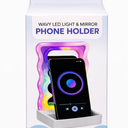 Wavy LED Light & Mirror Phone Holder