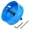 3-3/4 Inch Hole Saw with Arbor for Metal and Wood Cutting, Bi-Metal Hole Cutter, 3-3/4" Hole Saw Kit for Drywall, Wood, PVC Boards, Fiberglass and Vent Pipes