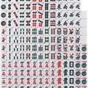 American Mahjong Set 166 Tiles 4 All in One Pusher Rack Combo (Aluminum Case), 20 inches x 8 inches x 4.5 inches