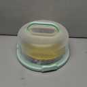 Cake Carrier With Lid And Handle, Bpa-Free Cake Holder With Lid For 10 Inch Round Cake Carrier With 10 pcs Round Golden Cake Boards And Portable Insulated Bag (Green)