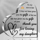 Barydat Heart Acrylic Christmas Son in Law Gifts Future Ideas Birthday Gifts for Son in Law Fathers Day Xmas Wedding Day Present for Groom(5.9 x 5.9 x 0.6'')