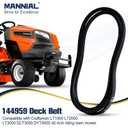 144959 Craftsman Deck Belt for 42 Inch Riding Mower LT1000 LT2000 LT3000 DLT3000 DYT4000 Husqvarna Poulan AYP Ariens Lawn Mower (1/2" X 95") Replaces 532138255 532144959