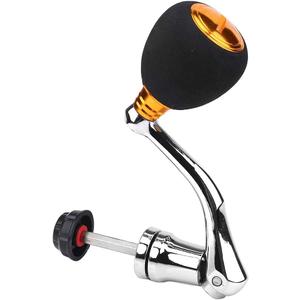 Tbest Fishing Spinning Reel Handle Metal Rocker Arm Reel Replacement Power Handle Grip (Medium, Gold)