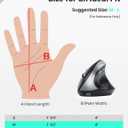 Nulea MD280 Ergonomic Vertical Wireless Mouse - Bluetooth & 2.4G Dual Mode, 4 Adjustable DPI 800/1200/1600/2400, Rechargeable, Silent Clicks, No Lag, 6 Buttons - Perfect for Laptop, Desktop Black