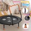 BCAN BT1 36" Toddler Trampoline for Kids, Foldable Indoor Mini, Handlebar