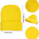 Vintage Steampunk Goggles Glasses with Yellow Beanie Hat, Halloween Costume Accessories for Adult, Halloween Cosplay Party Set