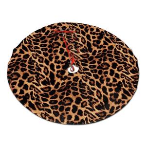 ACOZUHSE 36 Inch Christmas Tree Skirts, Festive Xmas Decorations for Indoor Outdoor Use, Leopard Print Christmas Tree Mat for Festival Celebrations
