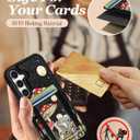 Shorogyt for Samsung Galaxy S25 Plus Cute Kawaii Leather Phone Case - Compatible with Magsafe Wallet Magnetic Credit Card Holder Mushroom Skull Design Phone Cover for Women Girls, Fits 7 Cards