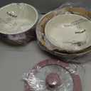 CAROTE 5pcs Pots and Pans Set Non stick,Cookware Set Detachable Handle,kitchen essentials,RV kitchen pot and pan,Induction Cookware,Oven Safe,PFOA PFOS FREE,Purple