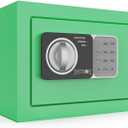 PATRON Small Safe Box with Key, Mini Safe for Money，Small Coin Safes for Home with Code，Little Jewelry Lock Box for Kids，Wall or Cabinet Safe for Personal Items，0.236 Cubic Feet Green