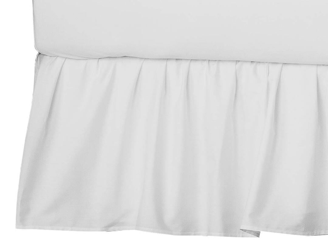American Baby Company Mini Crib Skirt (24" x 38"), Ultra Soft Microfiber Ruffled Mini Crib Bed Skirt, White, for Boys & Girls