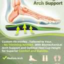 OrthoComfoot High Arch Support Inserts for Women & Men Orthotic Insoles for Plantar Fasciitis, Flat Feet, Heel Pain Relief, Comfortable Arch Shoe Soles for Standing All-Day, Size 10 Men/12 Women