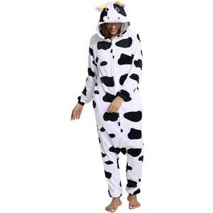 Hundredmore Unisex Adult Animal Onesie Pajamas, Men Women Flannel Halloween Cosplay Costume L