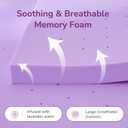 2 Inch Queen Lavender Infusion Memory Foam Mattress Topper for Relaxing Sleep, Ventilated & Pressure Relieving, CertiPUR-US Certified, Medium Firm Topper in a Box, Queen Size, 60"x80"