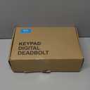 Veise Fingerprint Door Lock Set, Keyless Entry Door Lock, Front Handle Set, Electronic Keypad Deadbolt with Lever Handle, 2 Keys, Auto-Locking, One-time Codes, Easy to Install, Oil Rubbed Bronze