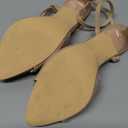 Coutgo Womens Kitten Heels Sandals Pointed Open Toe Ankle Buckle Strap Summer Dress Shoes Size 6