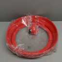 Microwave Splatter Cover Vented Glass Splatter Guard Lid with Collapsible Silicone for Food as Pot Cover 11.8 inch Large Plate for 6 7 8 9 10 11 inch Plate Bowl (Red)