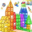 60 PCS Magnetic Building Tiles Kids Toys STEM Magnetic Blocks Sensory Toys Kids Games Magnet Building Toy for Boys and Girls Aged 3+, Kid Brain Development Preschool Kindergarten Toddler Toy
