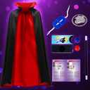 PATIFEED Magic Kit, Magician Costume Set with Cloak Cape, Christmas Halloween Dress Up & Pretend Play Magic Tricks for Kids Ages 6 7 8 9 10 11 12