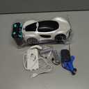 SIMREX Gesture Sensing Remote Control Car with Charging Dock - 360 Rotate Drift RC Stunt Car Toy, 40 Min Playtime, Dual Control, Spray Mist & LED Lights, Birthday Gift for Kids Boys GirlsWhite