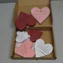 Valentines Day Tiered Tray Decor: 6pcs Red Pink White Rustic Distressed Wood Heart Table Decorations Sign, Vintage Galentines/Valentine Decorations for the Home Table Décor Anniversary, Rustic Style