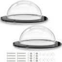 Hamiledyi 2 Pack Dog Fence Window, 12.4" Acrylic Dome Window Clear Bubble Peek Window, Dog Playground Window Pet Bubble Window, Doggie Fence Window Relieves Stress, Reduced Barking for Dog Cat