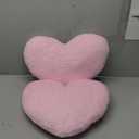 2 Pcs Pink Heart Pillow,Cute Heart Shaped Pillow Plush Heart Throw Pillow Set for Bed Livingroom Sofa Home Decor Girls Women Valentine (mini-12.9"x9.8")