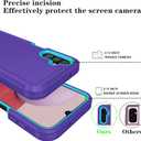 ONOLA Compatible with Samsung Galaxy A14 5G Case with HD Screen Protector, Heavy Duty Shockproof & Dropproof 3-Layer Cover Phone Case for Samsung A14,Purple SkyBlue
